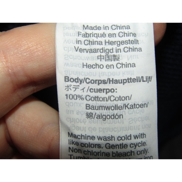 J Crew Mercantile Mens Navy Blue Waffle Knit Henley Long Sleeve Shirt Size L - Picture 5 of 8